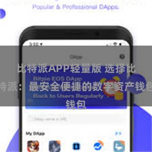 比特派APP轻量版 选择比特派：最安全便捷的数字资产钱包