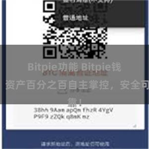 Bitpie功能 Bitpie钱包：资产百分之百自主掌控，安全可靠！