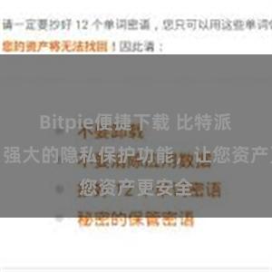 Bitpie便捷下载 比特派钱包：强大的隐私保护功能，让您资产更安全