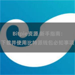 Bitpie资源 新手指南：下载并使用比特派钱包必知事项