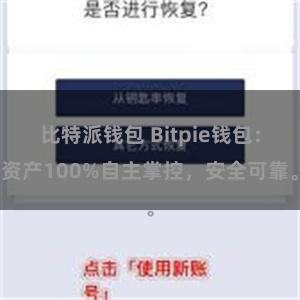 比特派钱包 Bitpie钱包：资产100%自主掌控，安全可靠。