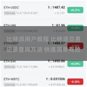 比特派用户教程 比特派交易记录查询方法 快速简单有效